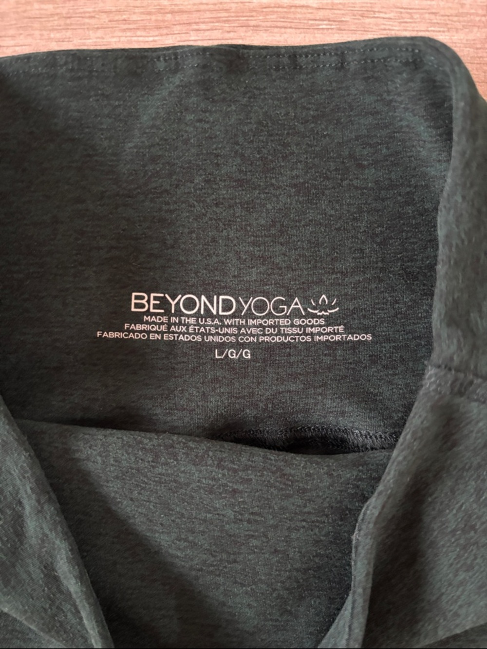 Beyond Yoga Green & Black Heathered Leggings With Pockets Size Large - Picture 5 of 12